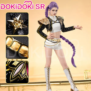 【Size S-3XL】DokiDoki-SR Movie Anime KPop Demon Hunters Cosplay Rumi Costume GOLDEN HUNTR/X