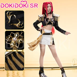 【Size S-3XL】DokiDoki-SR Movie Anime KPop Demon Hunters Cosplay Mira Costume GOLDEN HUNTR/X
