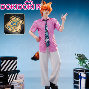 【Size XS-3XL】DokiDoki-R Anime Cosplay Fox Costume Pink Shirt