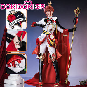 【Size S-3XL】DokiDoki-SR Game Anime Cosplay Costume Dorm Uniform Red Black Cape