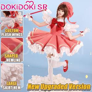 【Ready For Ship】DokiDoki-SR Anime Card Captor Sakura Cosplay Kinomoto Sakura Costume / Shoes Women Cardcaptor Sakura
