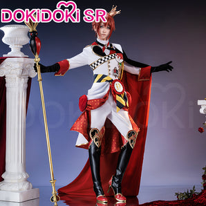 【Size S-3XL】DokiDoki-SR Game Anime Cosplay Costume Dorm Uniform Red Black Cape