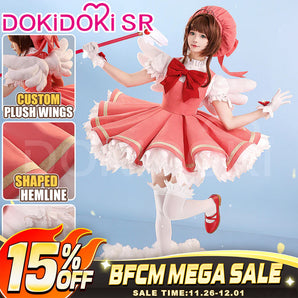 【Partially Ready For Ship】DokiDoki-SR Anime Card Captor Sakura Cosplay Kinomoto Sakura Costume / Shoes Women Cardcaptor Sakura