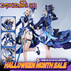 【Partially Ready For Ship】【Size S-2XL】DokiDoki-SR Game Genshin Impact Cosplay Fontaine Furina Costume Dark Furina Focalors