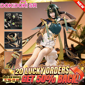 【BFCM New Arrivals】【Size S-3XL】DokiDoki-SR Game Genshin Impact Cosplay Nefer Costume Song of the Welkin Moon Nod Krai