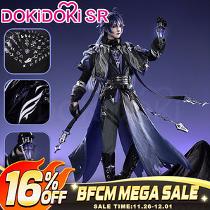 【Size S-3XL】DokiDoki-SR Game Genshin Impact Cosplay Flins Costume / Light Prop Song of the Welkin Moon Kyryll Chudomirovich Flins Nod-Krai