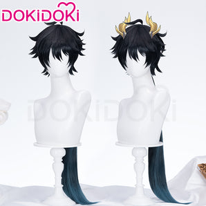 DokiDoki Game Honkai: Star Rail Cosplay Dan Heng Permansor Terrae Wig Danheng Long Black