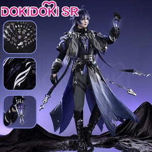 【Size S-3XL】DokiDoki-SR Game Genshin Impact Cosplay Flins Costume / Light Prop Song of the Welkin Moon Kyryll Chudomirovich Flins Nod-Krai