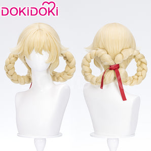 DokiDoki Game Genshin Impact Cosplay Jahoda Wig Long Yellow Hair Song of the Welkin Moon