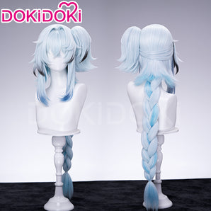 DokiDoki Game Wuthering Waves Cosplay Buling Wig Long Curly Blue Gradient Hair Bu Ling