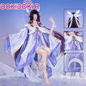 【Size S-2XL】DokiDoki-R Game Genshin Impact Cosplay Columbina Costume Moon Maiden Song of the Welkin Moon NodKrai Nod Krai