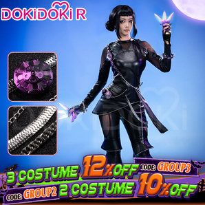 【Partially Ready For Ship】【Size S-4XL】DokiDoki-R Movie Anime KPOP KILLER  Cosplay Black Costume BATTLE  SERIE