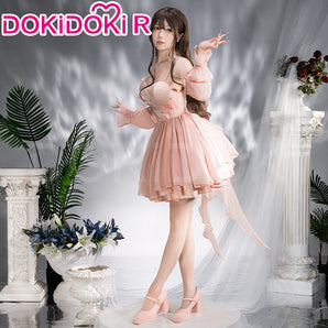 【In Stock】【Size S-3XL】DokiDoki-R Game Love and Deepspace Cosplay Protagonist MC Costume Dreamy Heart Pink Dress