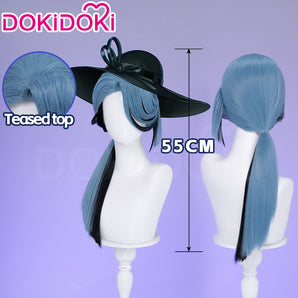 DokiDoki Cosplay Wig Long Blue Black Hair