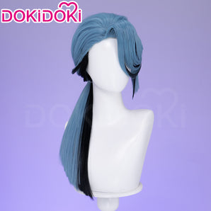 DokiDoki Cosplay Wig Long Blue Black Hair