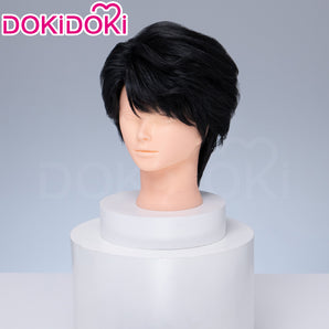 【Kids Version】DokiDoki Movie Anime Cosplay Men Wig Short Black Hair