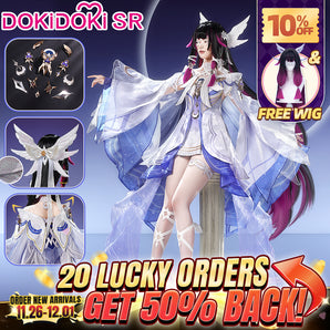 【BFCM New Arrivals】【Size S-3XL】DokiDoki-SR Game Genshin Impact Cosplay Columbina Costume Moon Maiden Song of the Welkin Moon Nod Krai