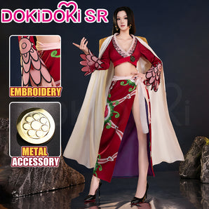 【Partially Ready For Ship】【Size XS-3XL】DokiDoki-SR Anime Cosplay Red Costume White Cloak Women