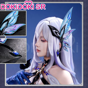 【Size S-2XL】DokiDoki-SR Game Genshin Impact Cosplay White Skirk Costume