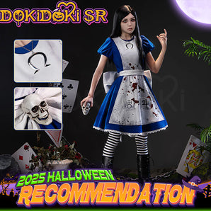 【Partially Ready For Ship】【Size S-3XL】DokiDoki-SR Game Alice: Madness Returns Cosplay Alice Costume Blue Dress