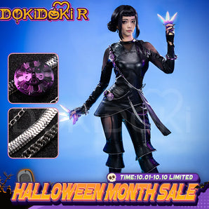 【Partially Ready For Ship】【Size S-4XL】DokiDoki-R Movie Anime KPOP KILLER  Cosplay Black Costume BATTLE  SERIE