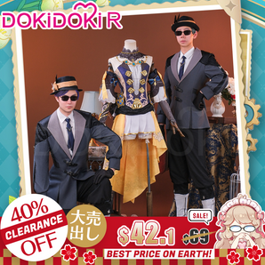 【Ready For Ship】【Clearance Sale】【Size S-4XL】DokiDoki-R Game Genshin Impact Cosplay Spina di Rosula Butler Melus / Attendant Silver Costume Navia Fontaine