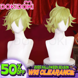 【Ready For Ship】DokiDoki Rascal the Raccoon Cosplay Wig Short Yellow Halloween