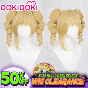 【Ready For Ship】DokiDoki Anime Black Butler Cosplay Elizabeth Midford Wig Gold Yellow Curly Twin Tail
