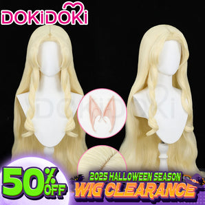 【Ready For Ship】DokiDoki Game Cosplay Wig Women Long Yellow Elegant Curly Hair