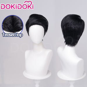 DokiDoki Game Cosplay Wig Short Black Smooth Hair
