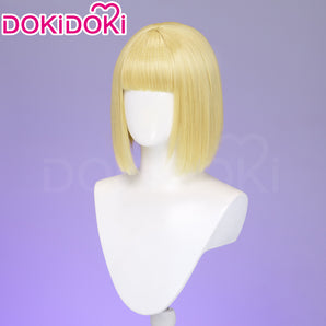 DokiDoki Game Cosplay Wig Short Straight Blonde Hair Hunter