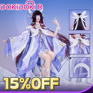 【Size S-2XL】DokiDoki-R Game Genshin Impact Cosplay Columbina Costume Moon Maiden Song of the Welkin Moon NodKrai Nod Krai