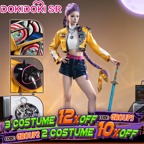 【Size XS-3XL】DokiDoki-SR Movie Anime KPOP KILLER Cosplay Costume YELLOW SERIES